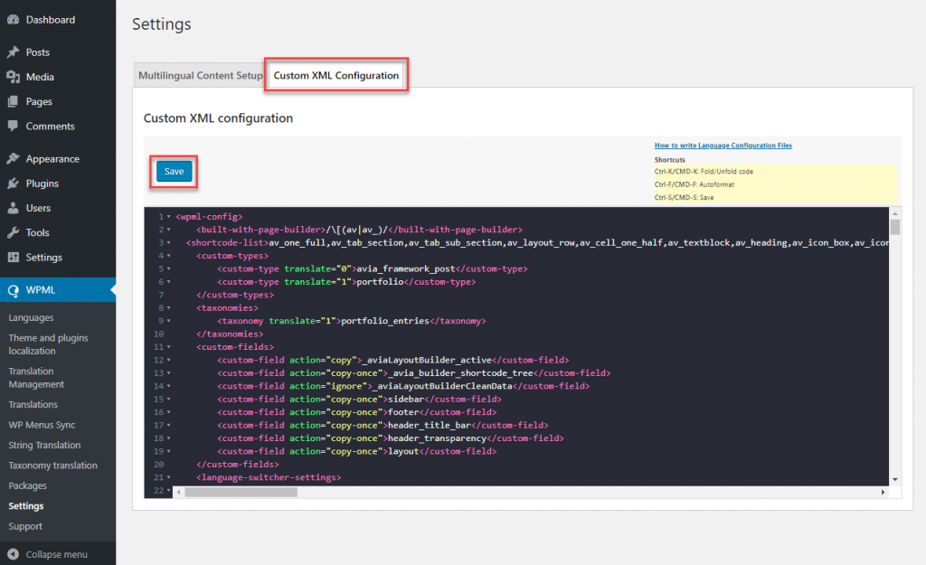 Overriding the remote language configuration file with the updated one
