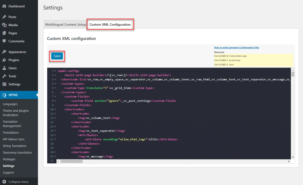 Overriding the remote language configuration file with the updated one