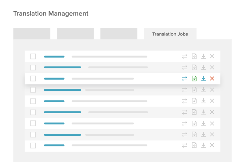 Translation Jobs tab