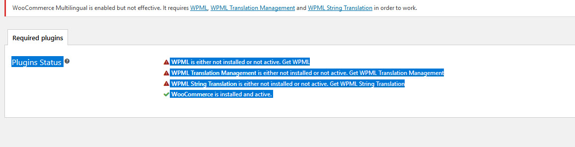 It Requires Wpml Wpml Translation Management And Wpml String Translation In Ord Wpml