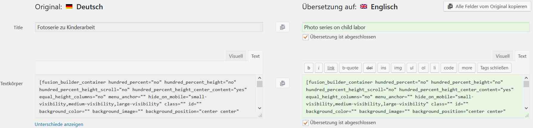 Avada Fusion Builder Ubersetzung Funtioniert Nicht Wpml