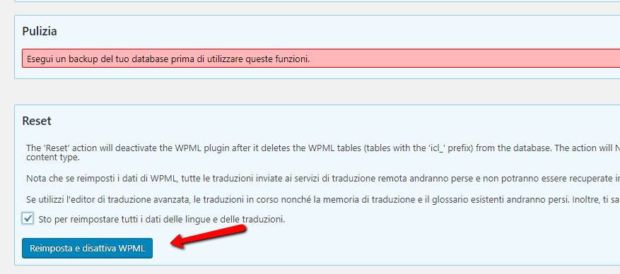 I Link Della Pagina Di Installazione Formato Url Reimposta Non Funzionano Wpml