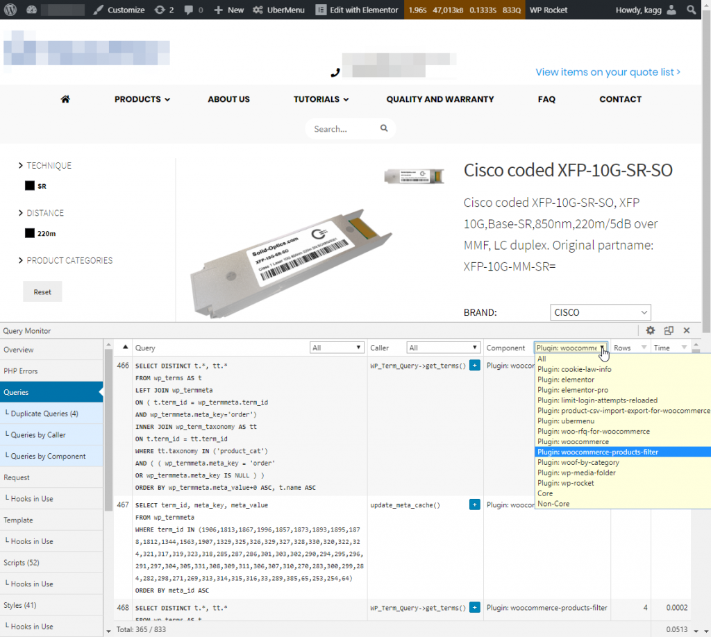 Profiling a WooCommerce single Product page