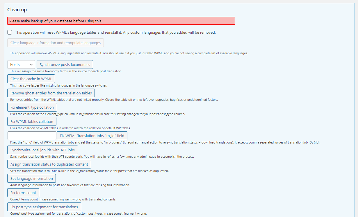 The WPML troubleshooting page