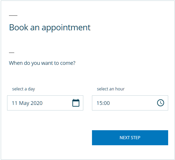 Default language booking form