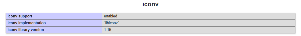php iconv valid encodings