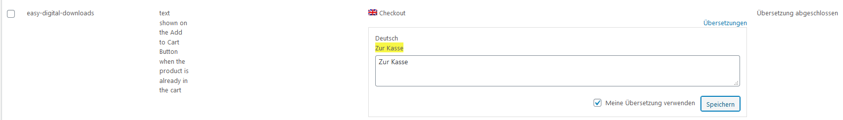 Translate Edd Purchase Button When Product Is In Cart Wpml