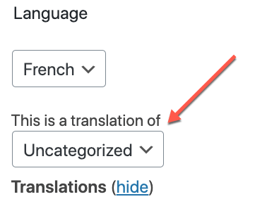 Mapping a translated taxonomy term to its default language value