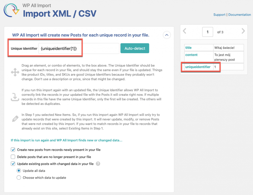 Setting the same unique identifier for the secondary language