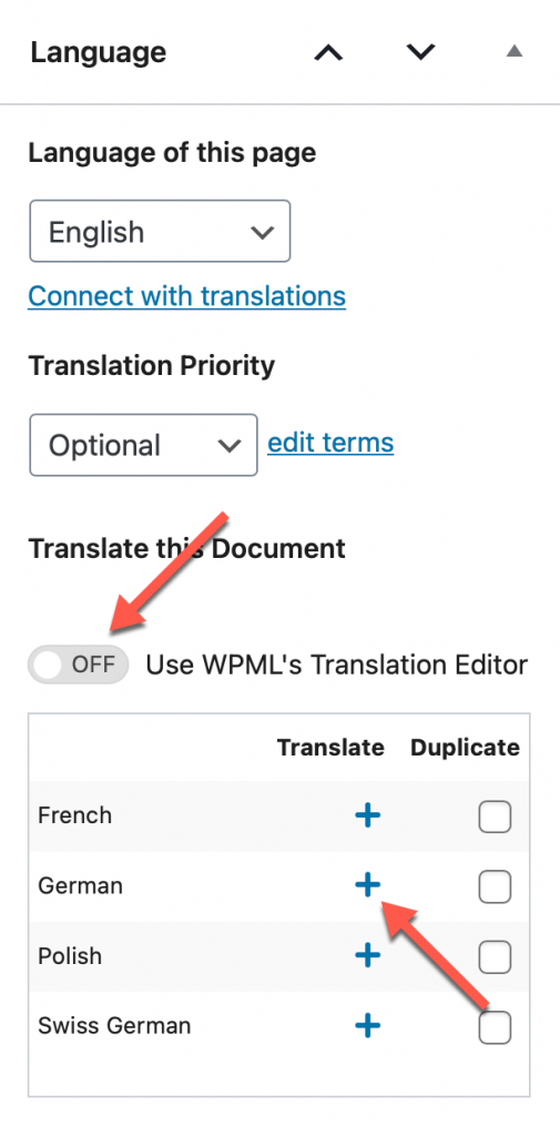Translating the slider page manually