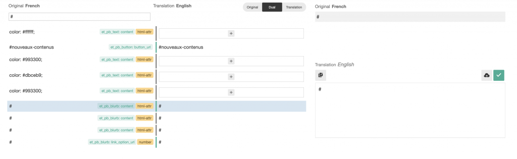 Search for # in the Advanced Translation Editor and copy it to the translations