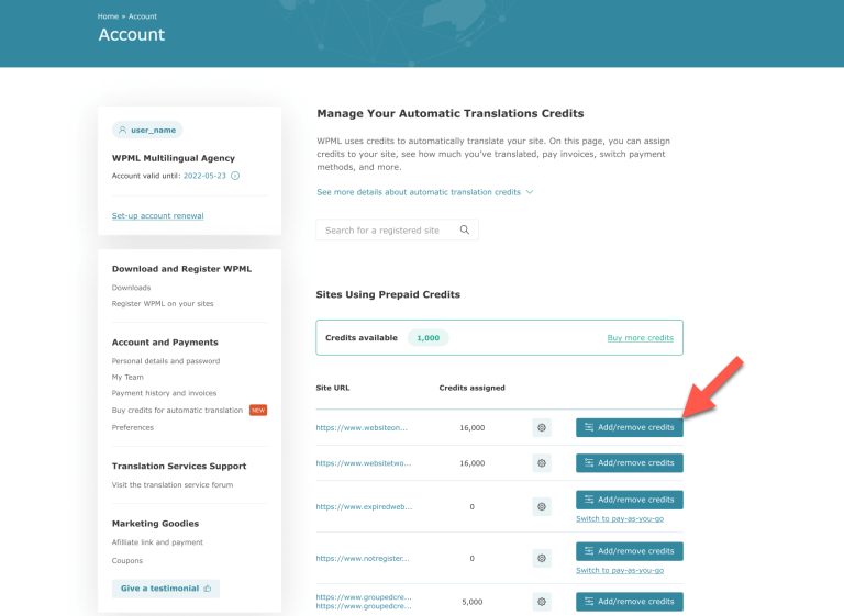 How to Assign and Transfer Automatic Translation Credits