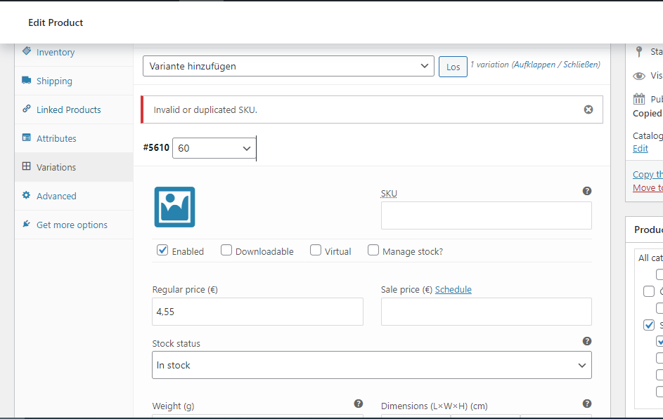 How to keep the same SKU for translated products with WPML