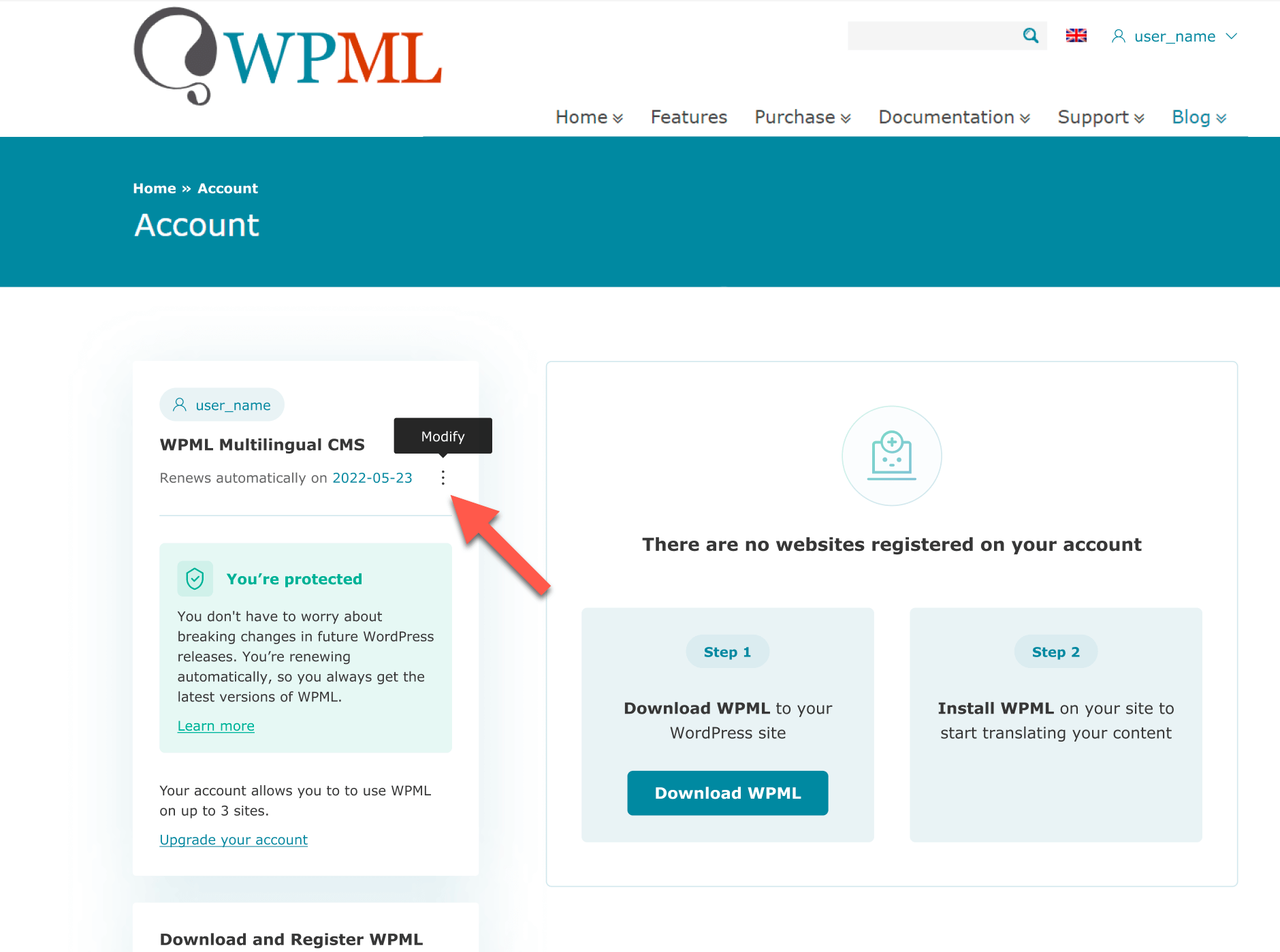 How To Change Your Payment Method - WPML