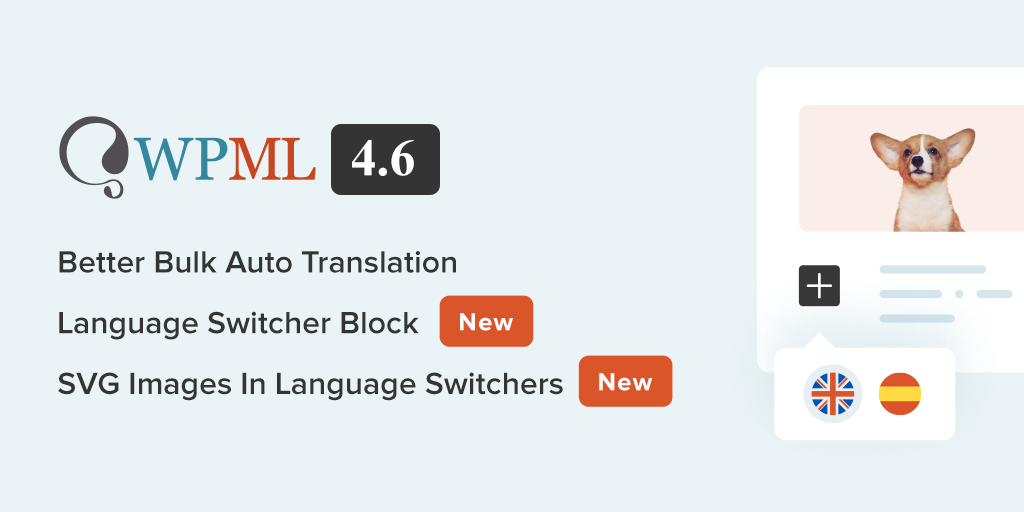 Tranquilidad Capilla Cambiarse de ropa WPML 4.6 - Bulk Auto-Translation, Language Switcher Block, Translation Mode  Improvements - WPML