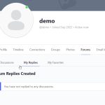 2023-08-23-My Replies – Forums – demo – Sandbox - replies not shown in profile.jpg