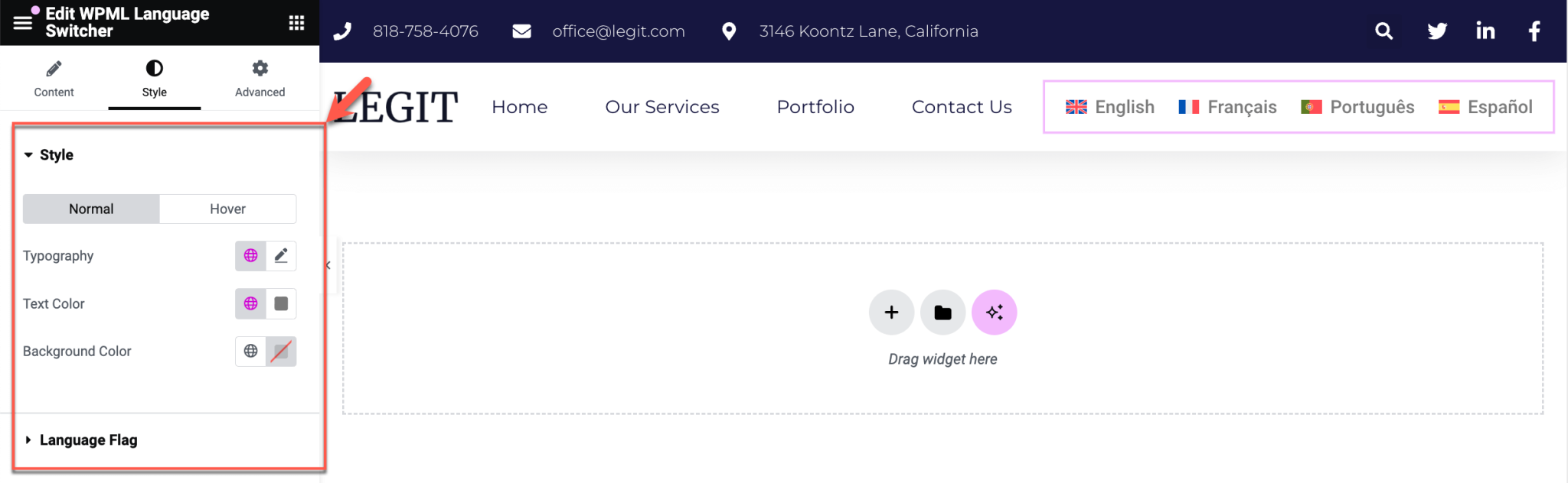 Adding the Elementor Language Switcher Widget to Your Multilingual Website