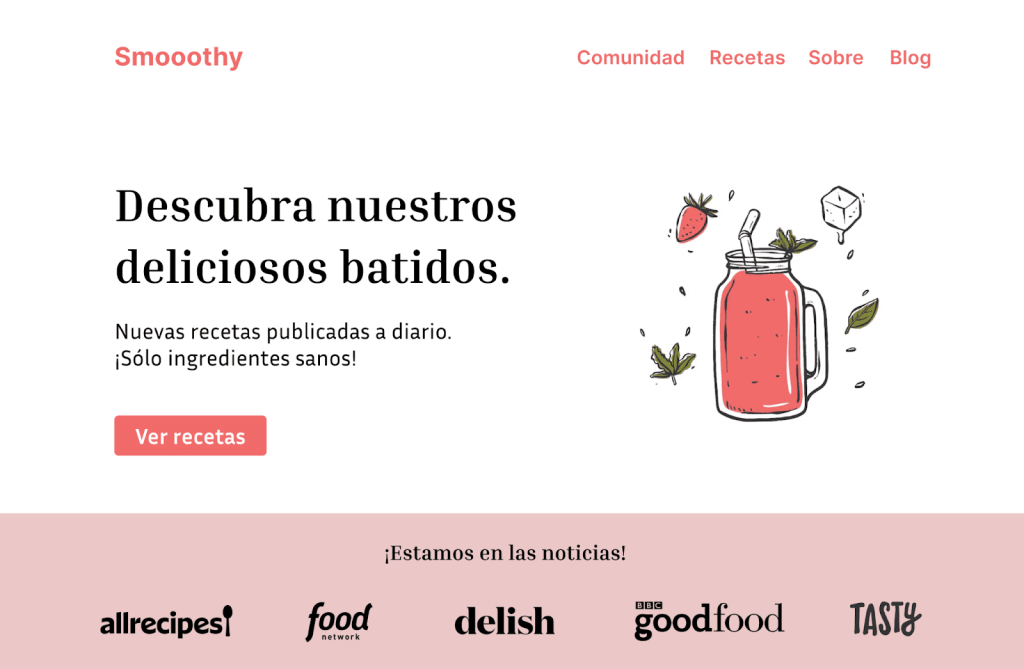 Homepage in Spanish