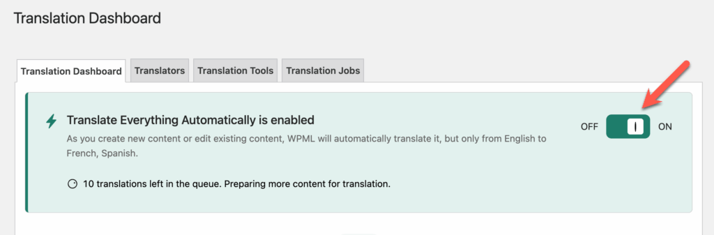 Enabling Translate Everything Automatically in WPML