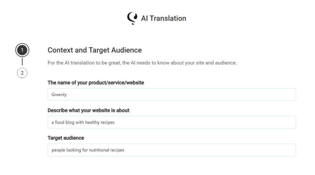 Sharing website context with PTC