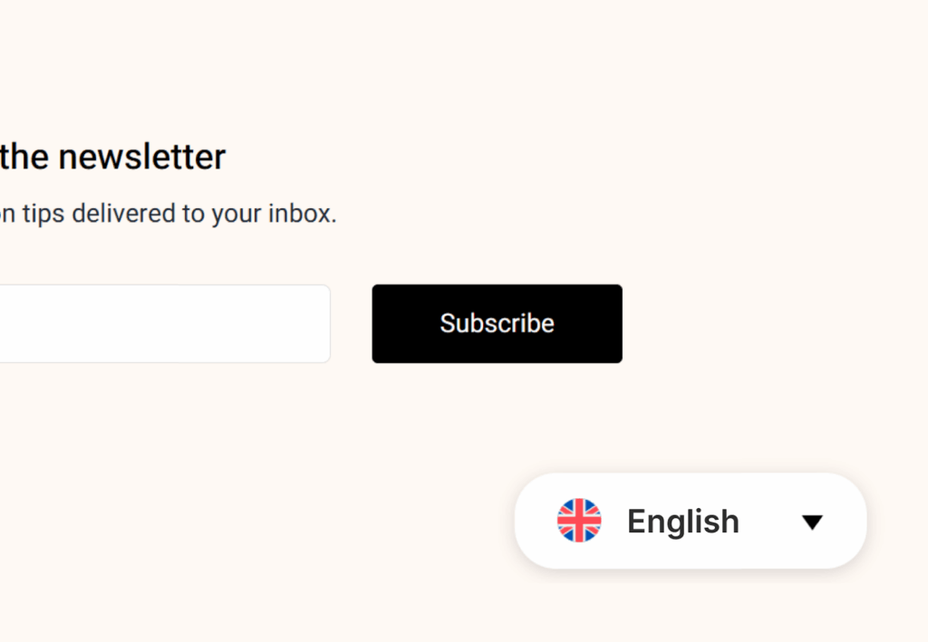 Sticky language switcher